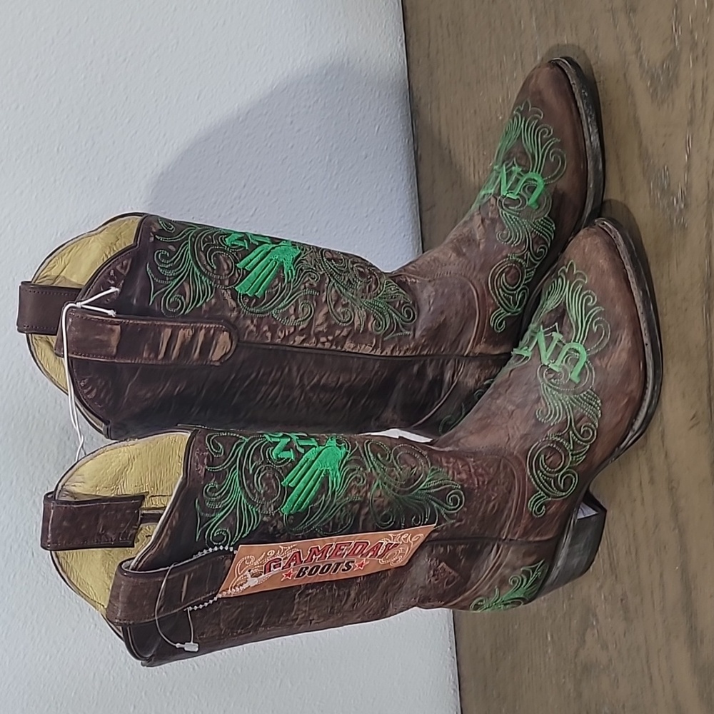 University of North Texas UNT game day leather cowboy boots never worn